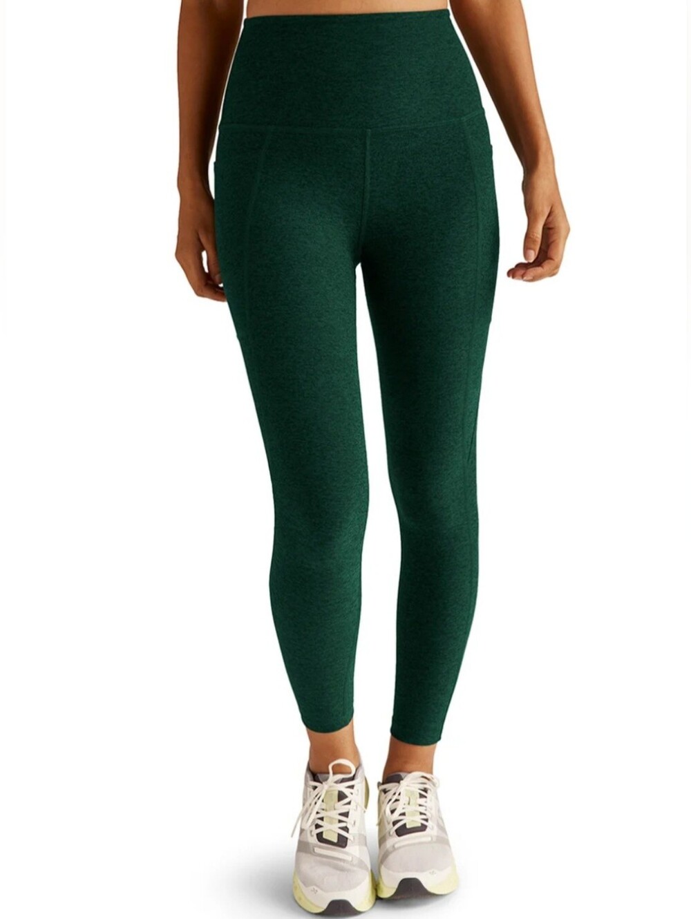 Beyond Yoga Spacedye Caught in the Midi Pocket Sprue Heather Legging Size M